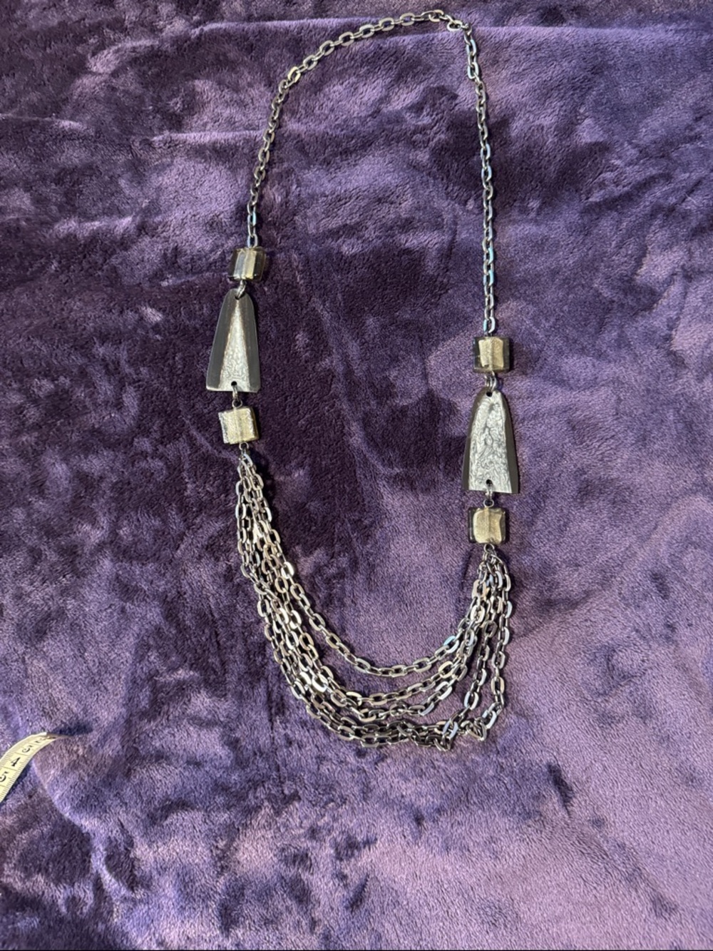 Silver-Tone Multi-Chain Statement Necklace